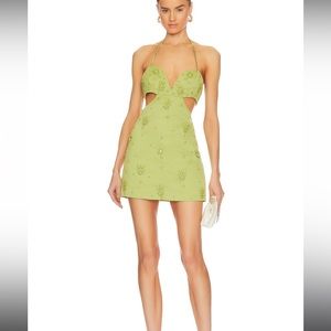 Majorelle Portia Mini Dress in Jade Green